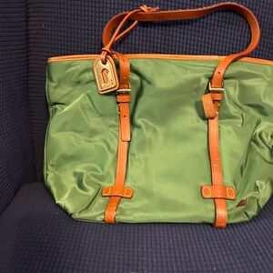 Dooney & Burk Tote Bag with Tan Straps